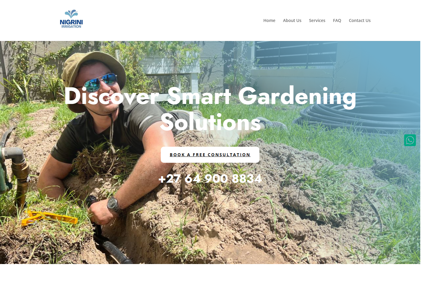 Nigrin Irrigation website screenshot