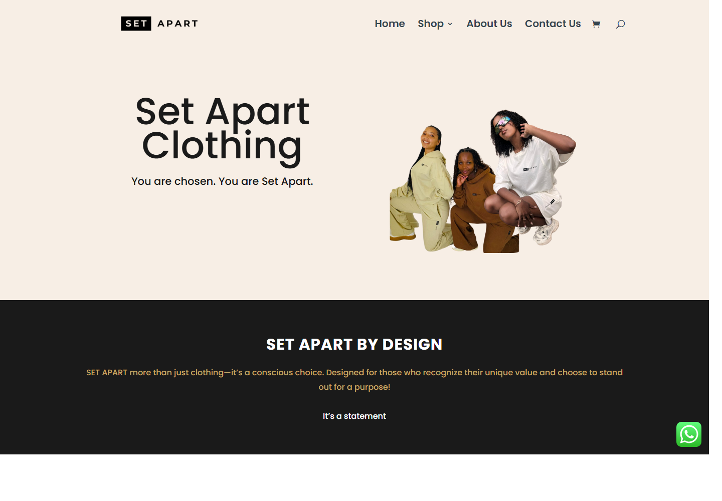Set Apart website screenshot