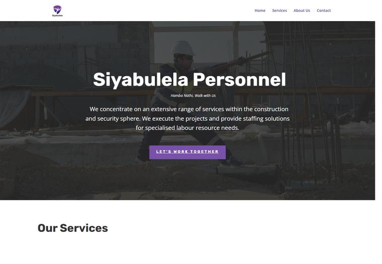 Siyabulela Personnel website screenshot