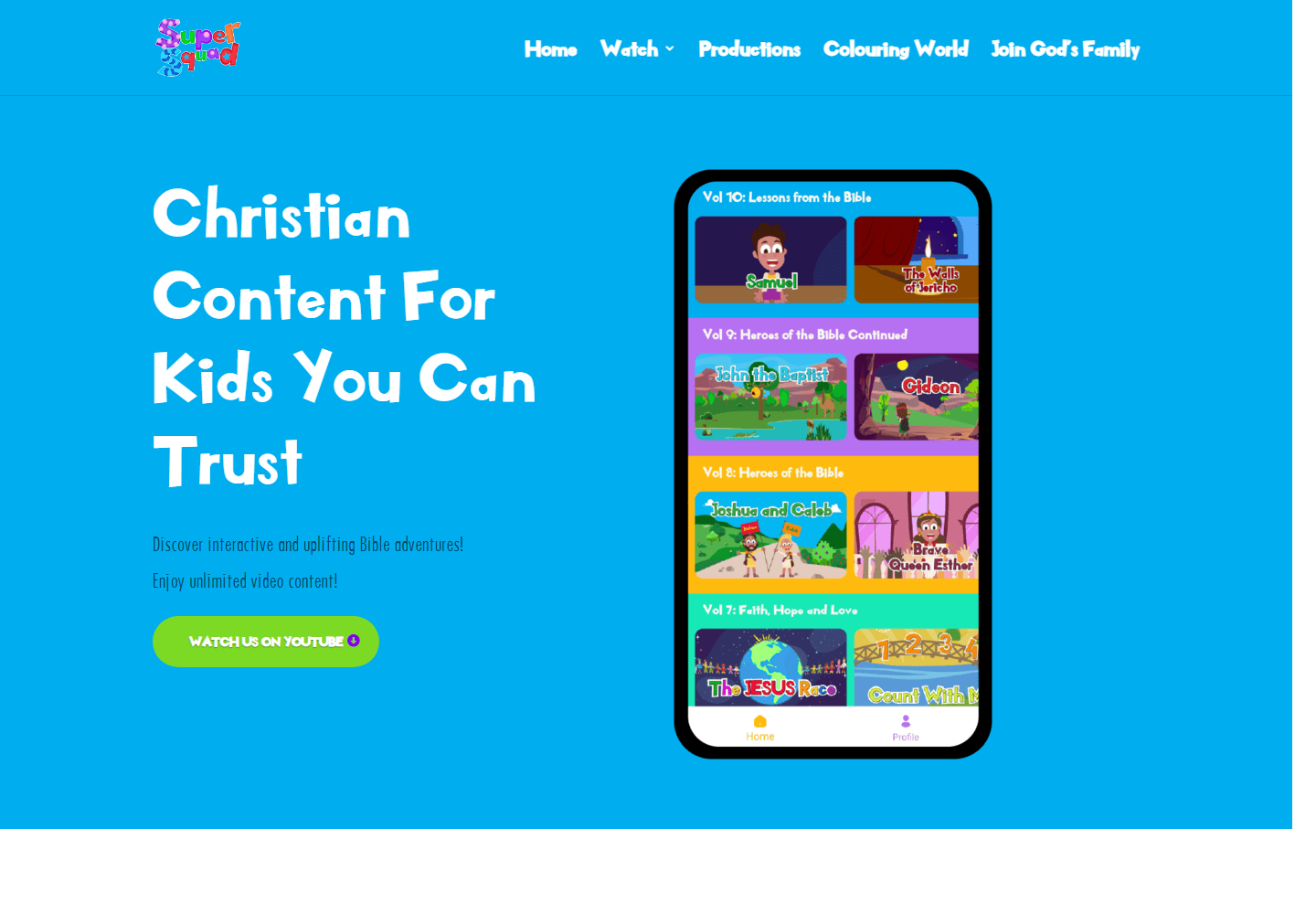 Super Squad website screenshot