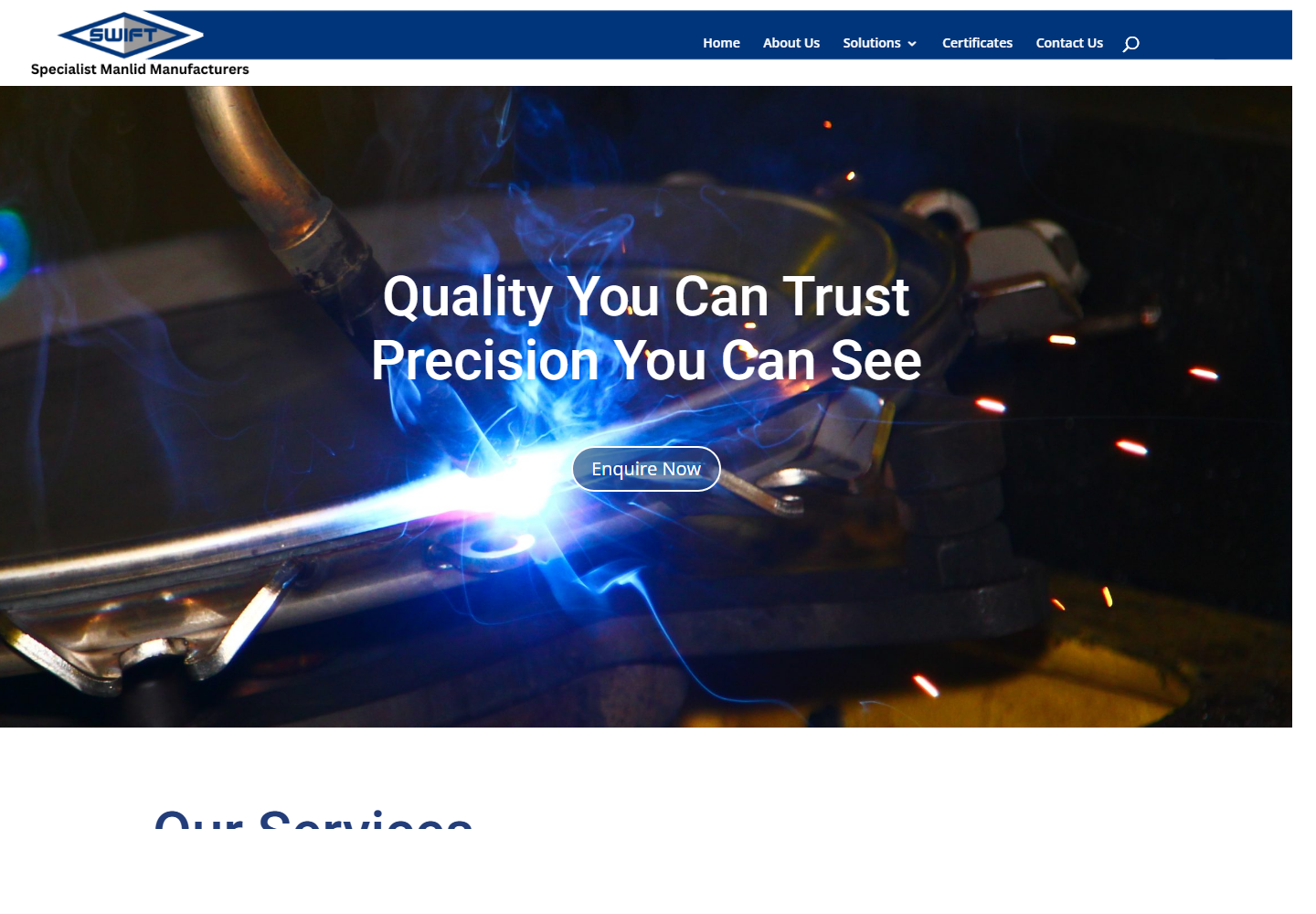 Swift Engineering website screenshot